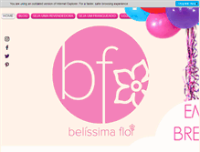 Tablet Screenshot of belissimaflor.com